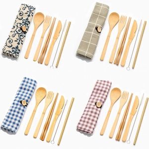 Korean Wooden Cutlery Set with Close Cutlery Bag
